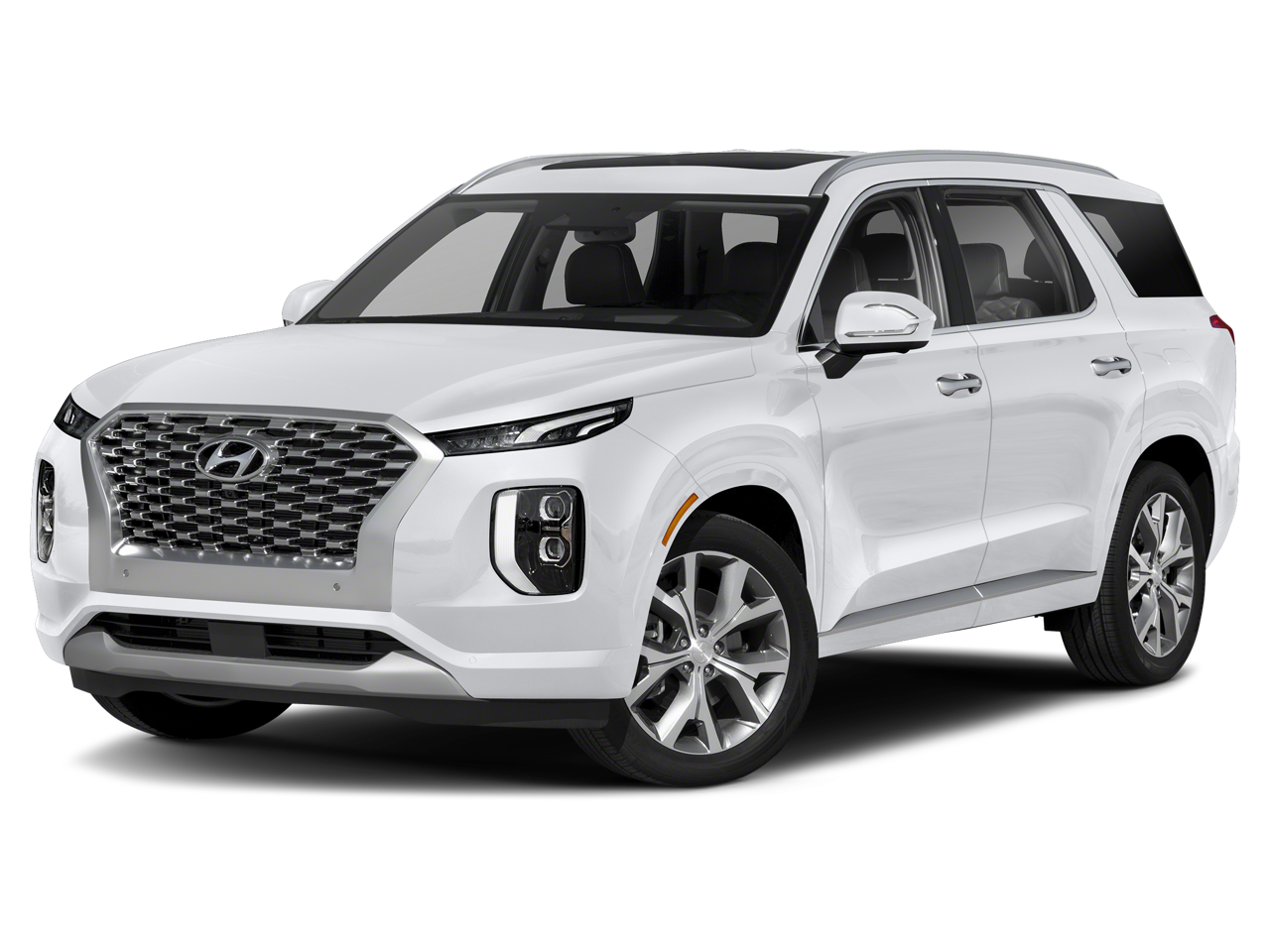 2022 Hyundai Palisade Limited in White — front three-quarter view