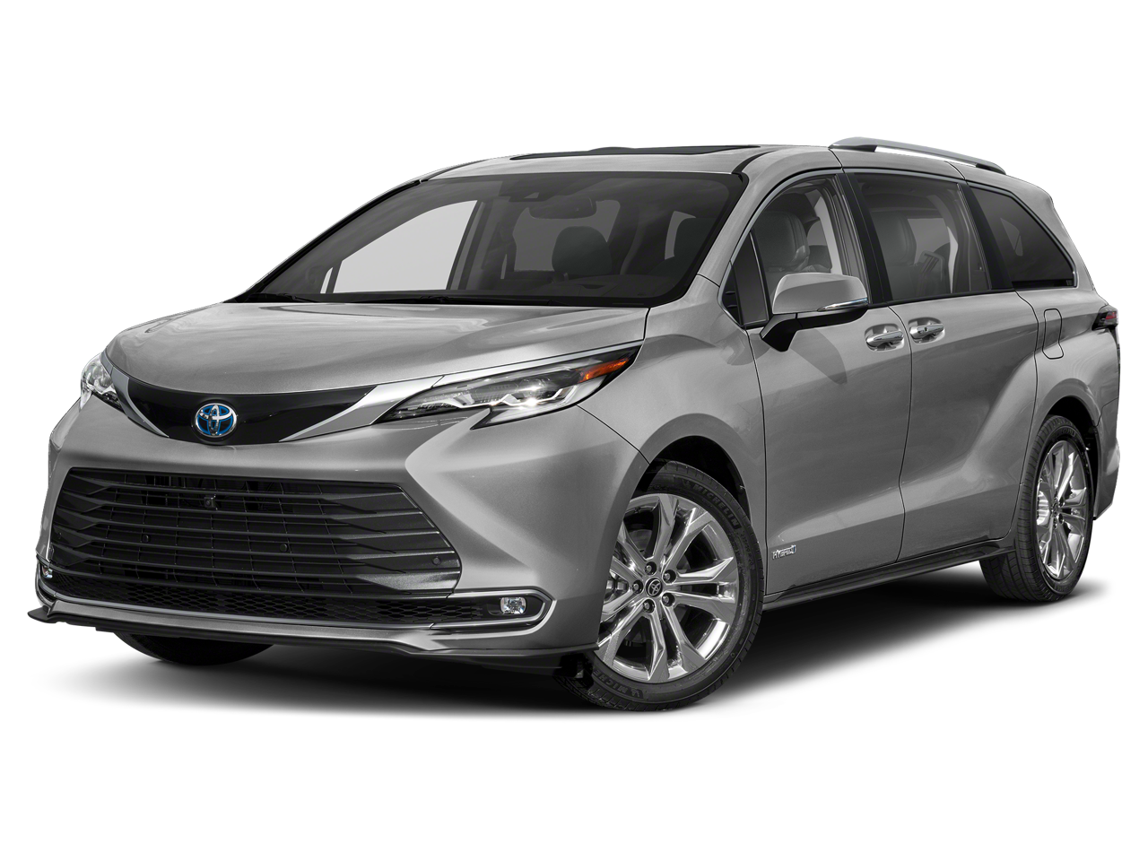 2023 Toyota Sienna Platinum 7 Passenger in Celestial Silver Metallic — front three-quarter view