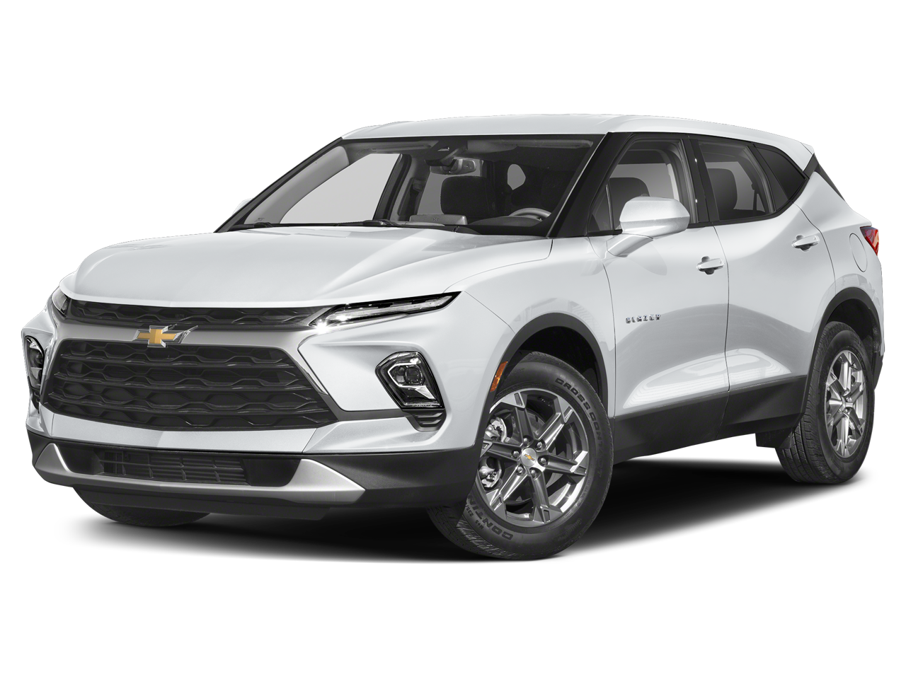 2025 Chevrolet Blazer LT in Summit White — front three-quarter view