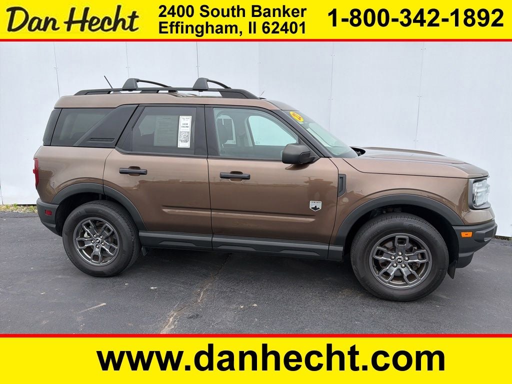 2022 Ford Bronco Sport Big Bend in Smoke Metallic — front three-quarter view