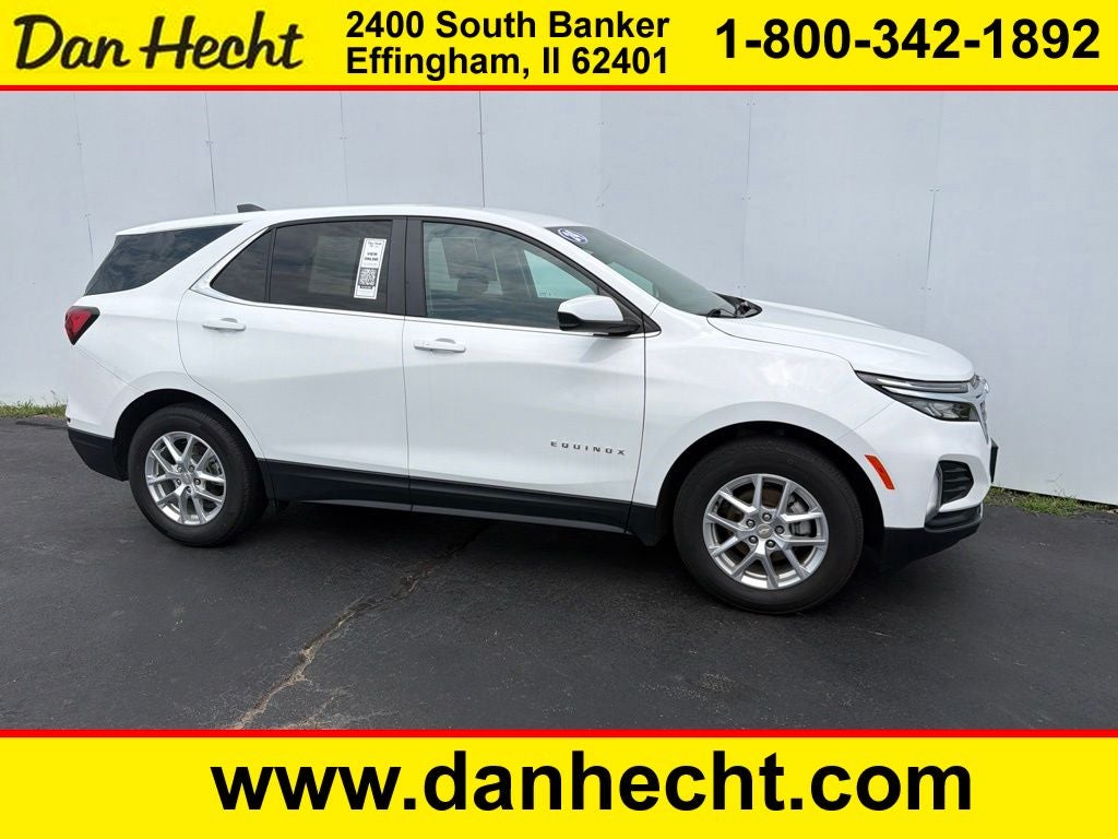 2024 Chevrolet Equinox LT in Summit White — front three-quarter view