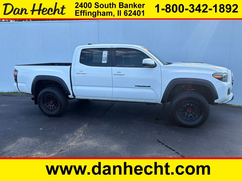2022 Toyota Tacoma TRD Pro V6 in White — front three-quarter view