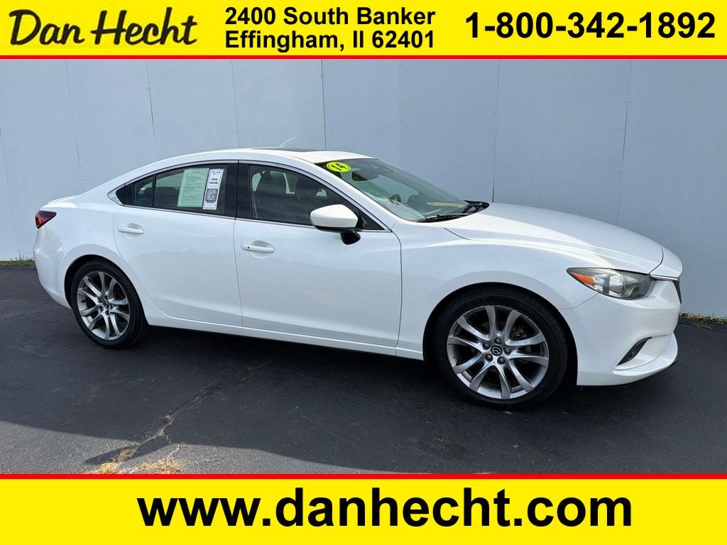 2014 Mazda Mazda6 i Grand Touring in White — front three-quarter view