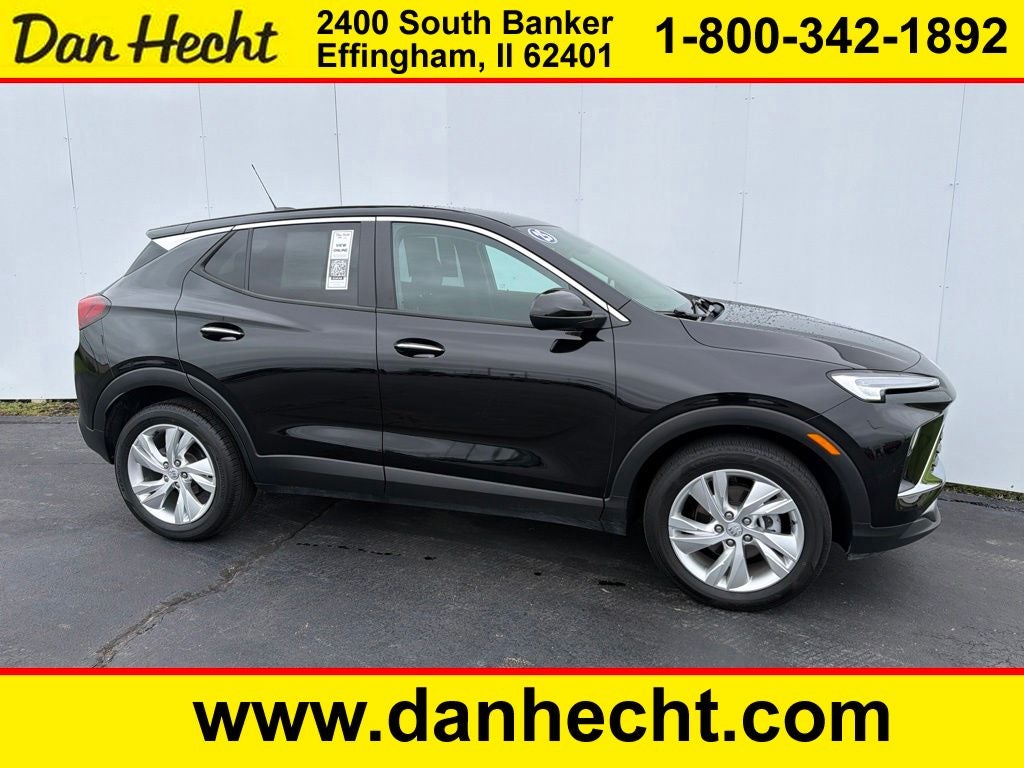 2025 Buick Encore GX Preferred in Ebony Twilight Metallic — front three-quarter view