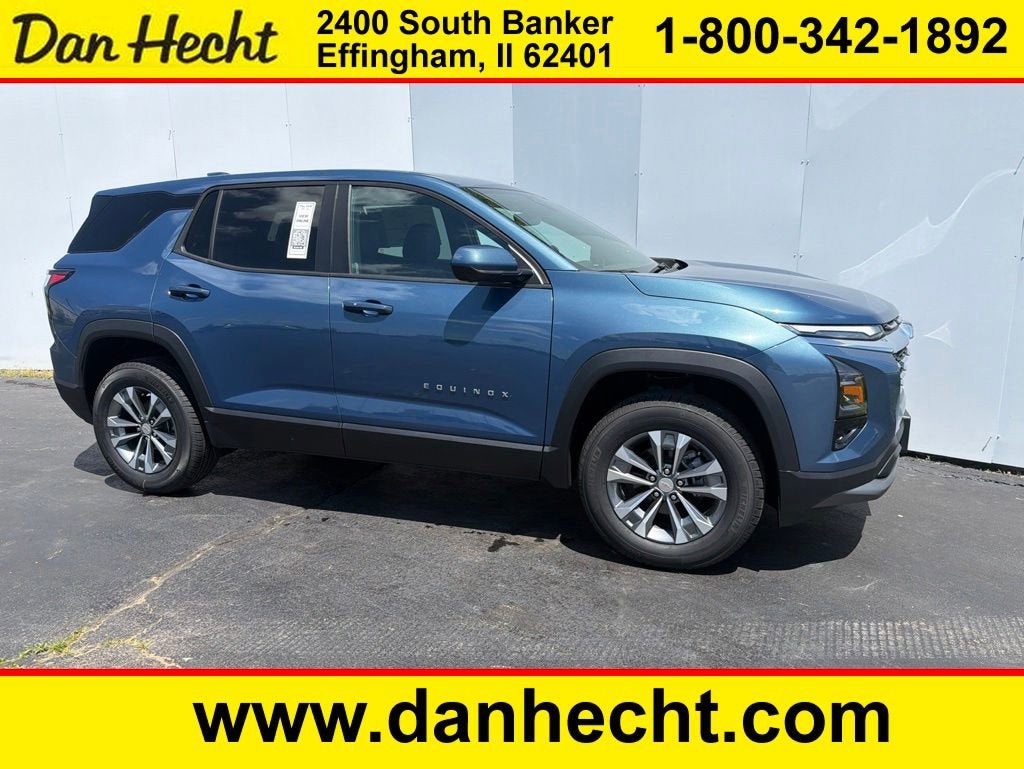 2026 Chevrolet Equinox LT in Lakeshore Blue Metallic — front three-quarter view