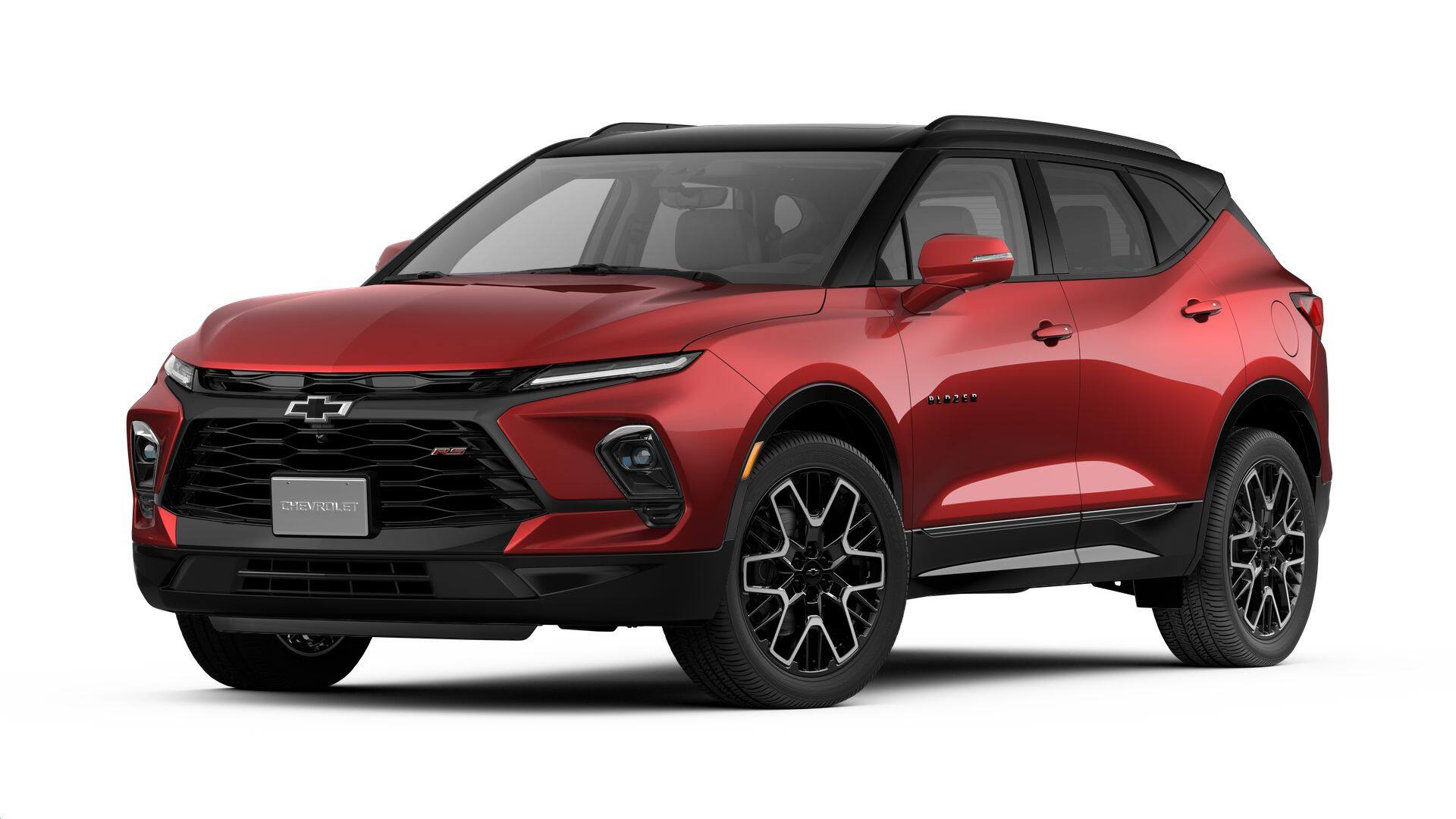 2026 Chevrolet Blazer RS in Radiant Red Tintcoat — front three-quarter view
